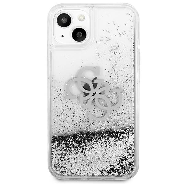 Guess 4g Big Liquid Glitter Cover iPhone 13 Mini - Sølv Silver