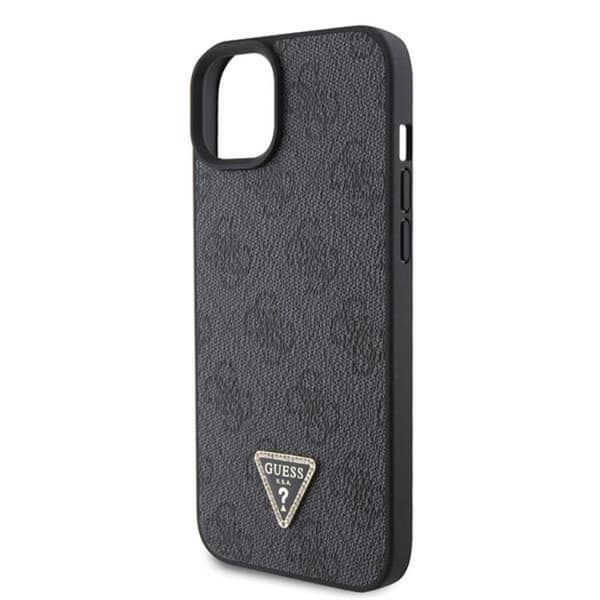 Guess iPhone 15 Mobilskal Crossbody 4G Metal Logo - Sort Black