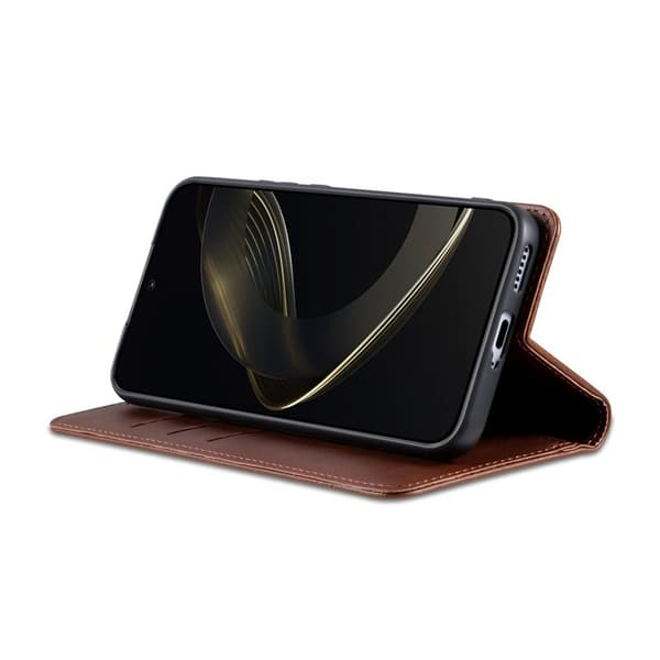 AZNS Xiaomi 15T Pro Plånboksfodral Konstläder - Brun