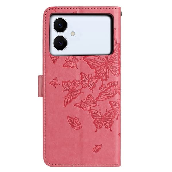 Samsung Galaxy S26 Edge Plånboksfodral Konstläder Flip Skydd - Rosa
