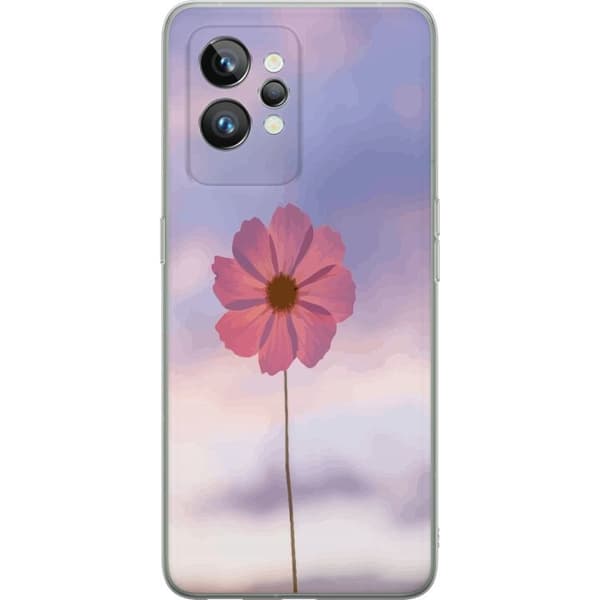 Mobilcover til Realme GT2 Pro med lyserød blomst