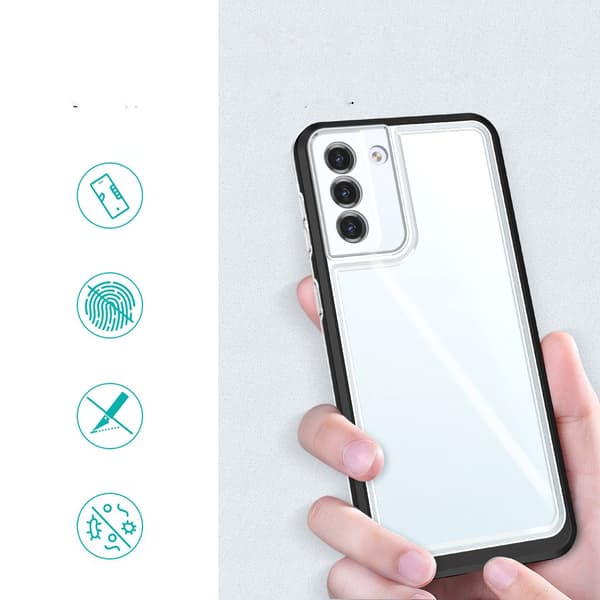Galaxy S22 Plus Kuori Clear 3in1 - Musta Black
