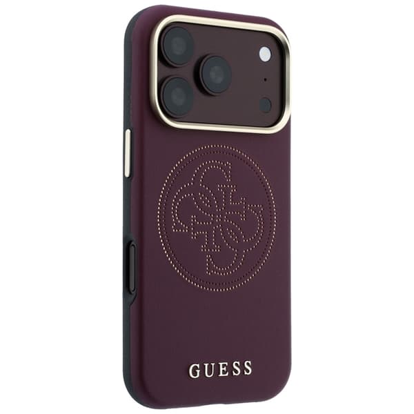 Guess Mobilskal För iPhone 18 Pro/iPhone 17 Pro Magsafe Perforated 4G Gold Logo