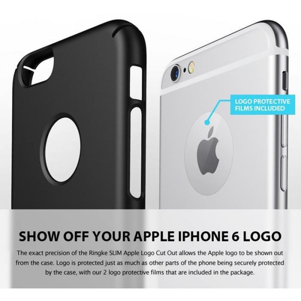 Ringke Logo-Cut Slim Dual Coated Coated Suojakuori Apple iPhone 6 (S) Plulle White