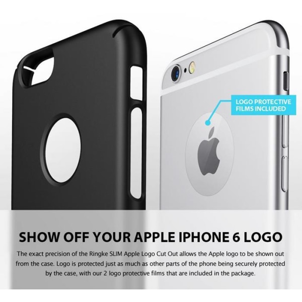 Ringke Logo-Cut Slim Dual Coated Skal till Apple iPhone 6(S) Plus - Vit Vit