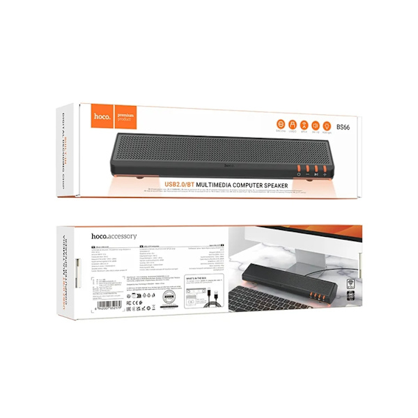Hoco Högtalare Bluetooth 2 x 3W 2in1 BS66 - Vit Vit