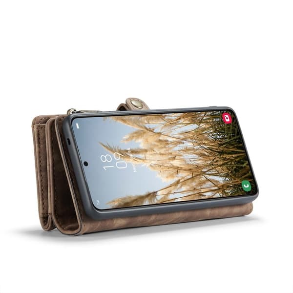 CASEME Plånboksfodral Konstläder till Samsung Galaxy S24 FE - Brun