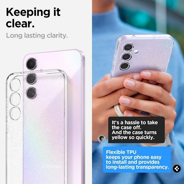 Spigen Galaxy A55 5G Mobilskal Liquid Crystal - Glitter