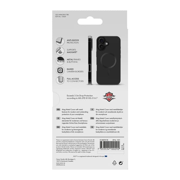 X2O Mag Metal Skal Apple iPhone 17 Svart