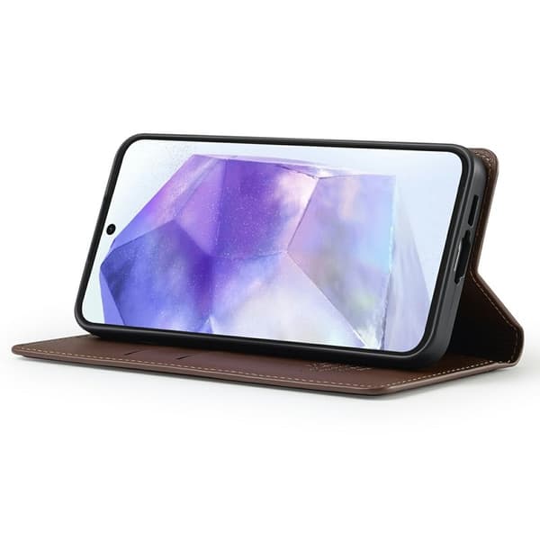 LC.IMEEKE L1 Series Samsung Galaxy A16 Plånboksfodral Konstläder - Brun