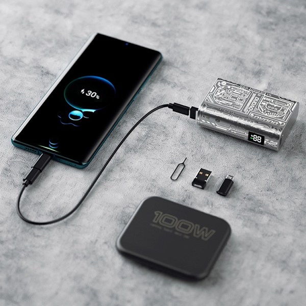 Dudao Powerbank K20 10000mAh 22.5W USB-A/USB-C - Silver