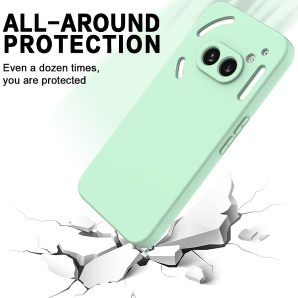 Mobilskal till Nothing Phone (2a) Plus Liquid Silikon med Handrem Grön