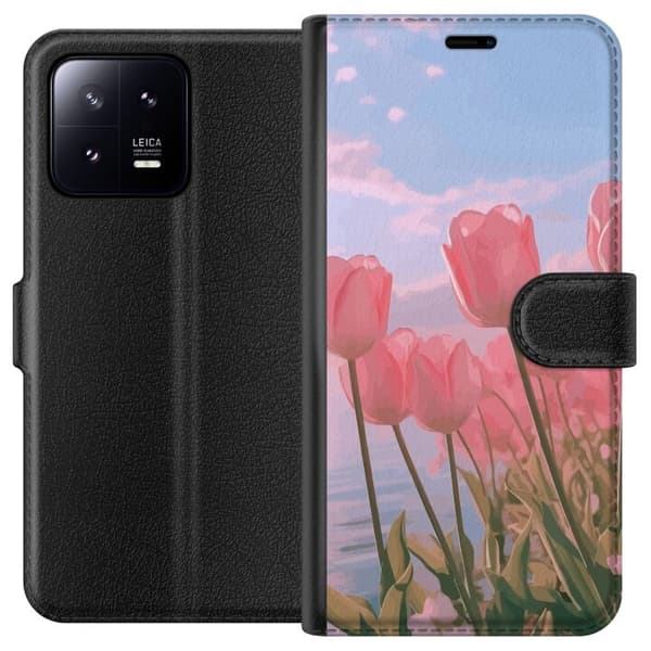 Plånboksfodral till Xiaomi 13 med Rosa Tulpaner