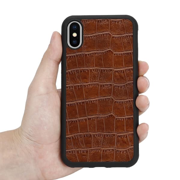 Boom Croco Taske til iPhone X/XS - Brun Brown