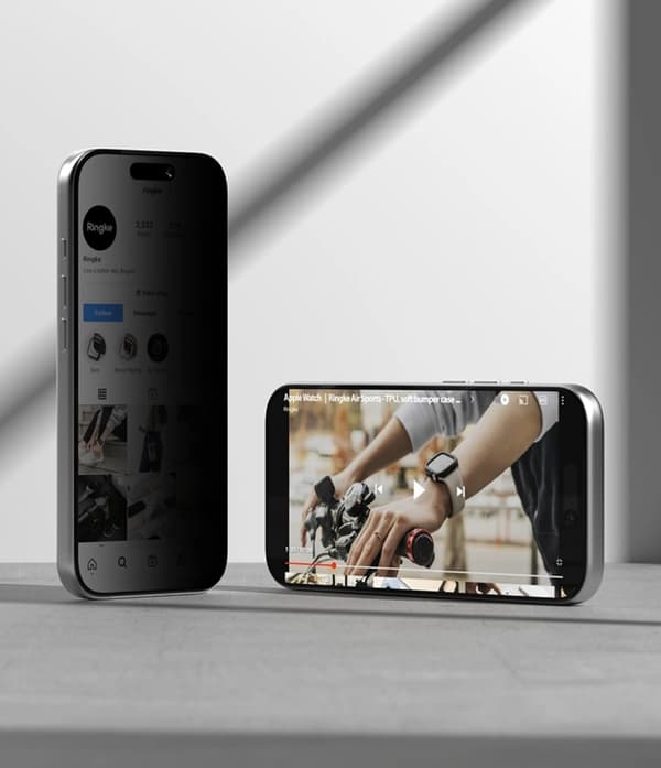 [2-Pack] Ringke Härdat Glas Skärmskydd För iPhone 18 Pro Privacy - Svart