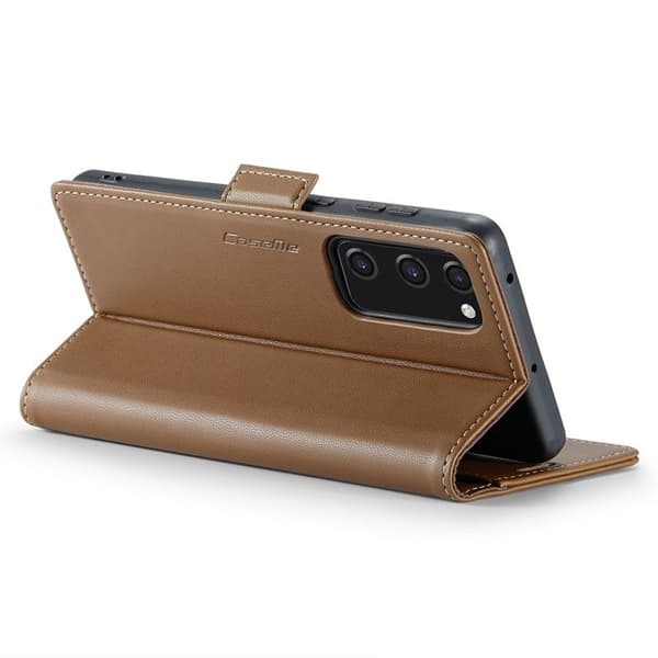 CASEME Plånboksfodral Konstläder för Samsung Galaxy S20 FE - Brun