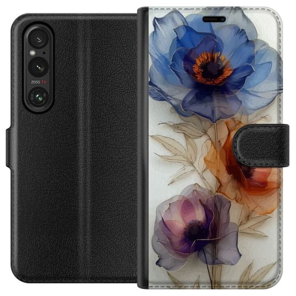 Pung Taske til Sony Xperia 1 VI med Silke Blomster