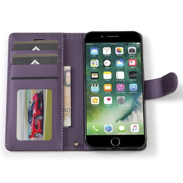 LC.IMEEKE L2 Series iPhone SE (2022) Plånboksfodral Konstläder - Lila