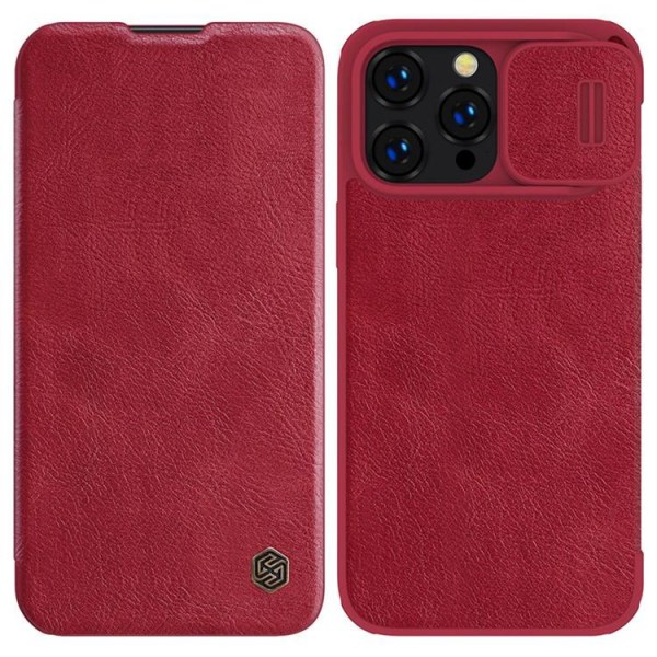 Nillkin iPhone 14 Pro Max Pung Taske Qin Pro Læder - Rød