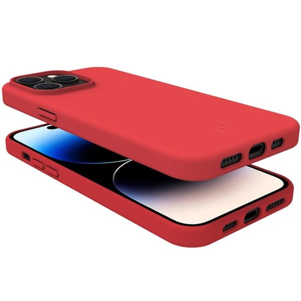 Celly Telefontaske til iPhone 15 Pro Cromo Blød Gummi - Rød Röd