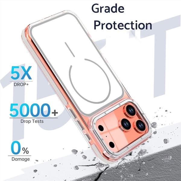 Mobilskal till iPhone 17 Pro Max MagSafe Dual Färg Shockproof - Vit Vit