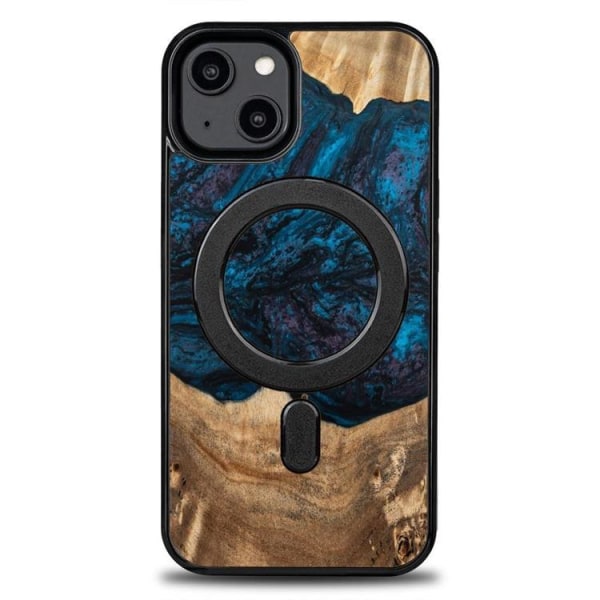 Bewood iPhone 14 MagSafe Mobile Case Puuhartsi - Sininen/musta