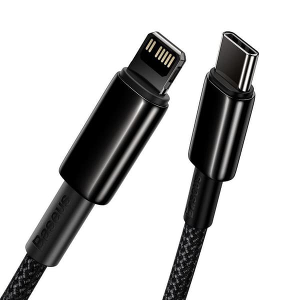 Baseus USB-C till Lightning kabel 20 W 1m Fast - Svart Svart