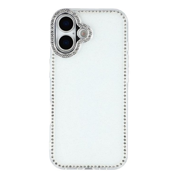 Mobilskal till iPhone 17 Rhinestone Edge - Glitter Transparent Transparent