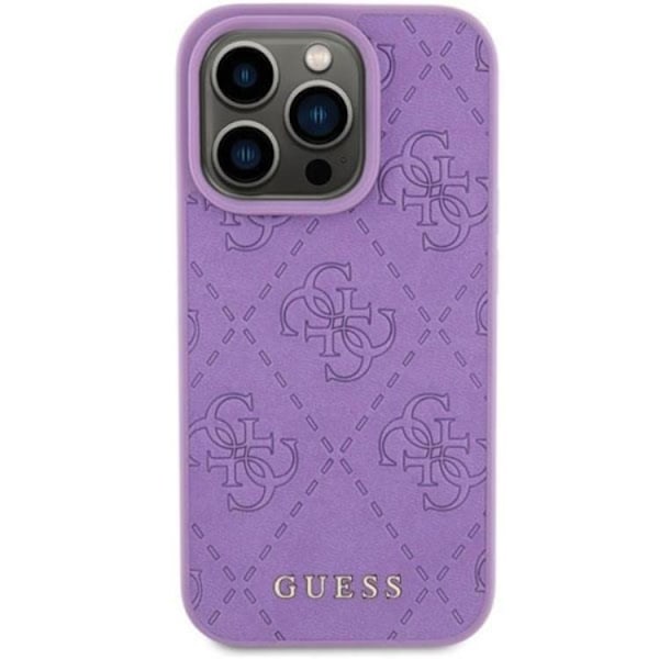 Guess iPhone 15 Pro Mobilskal Läder Stamped - Lila