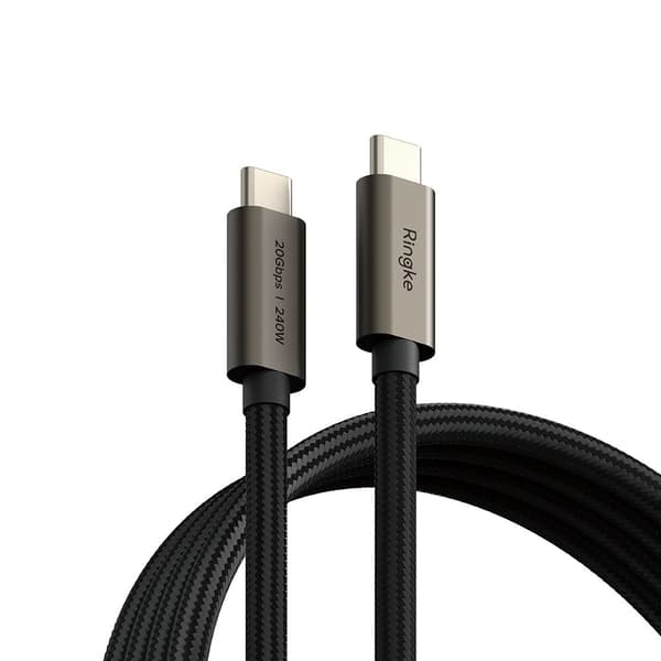 Ringke USB-C til USB-C kabel 2m - Sort Svart