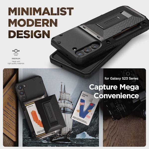 VRS DESIGN Damda Glide Hybrid Skal Galaxy S23 Plus - Svart