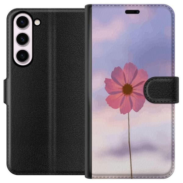 Plånboksfodral till Samsung Galaxy S23+ med Rosa blomma