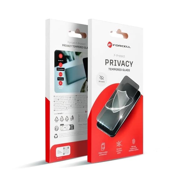 Forcell iPhone 7/8/SE (2020/2022) Härdat Glas Skärmskydd Privacy Black