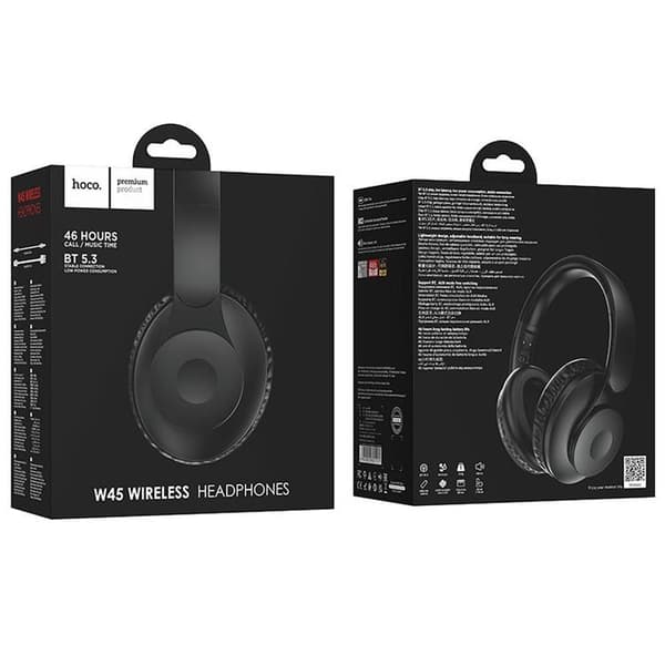 Hoco Over-Ear Hörlurar Trådlösa Bluetooth W45 - Svart Black