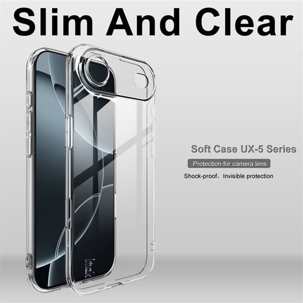 IMAK Mobilskal till iPhone Air Shockproof TPU UX-5 - Clear Transparent