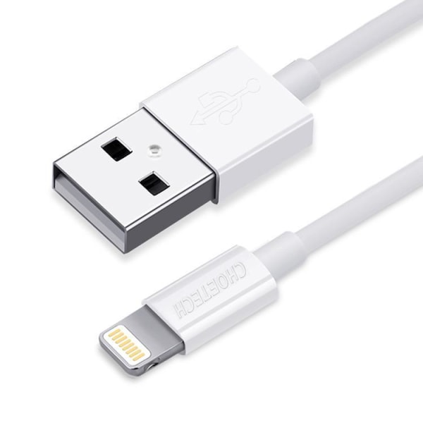 Choetech MFI USB - Lightning -kaapeli 1,2 m - valkoinen