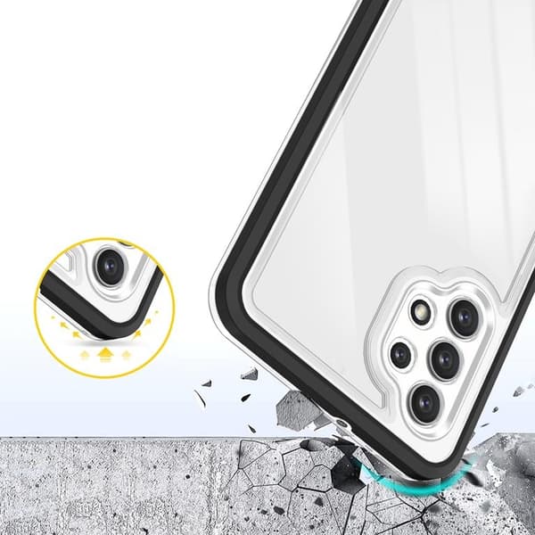 Galaxy A32 5G Skal Clear 3in1 - Sort Black