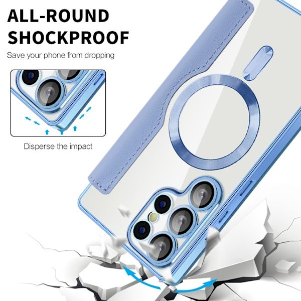 Galaxy S25 Ultra Plånboksfodral MagSafe RFID Blocking - Blå Blå