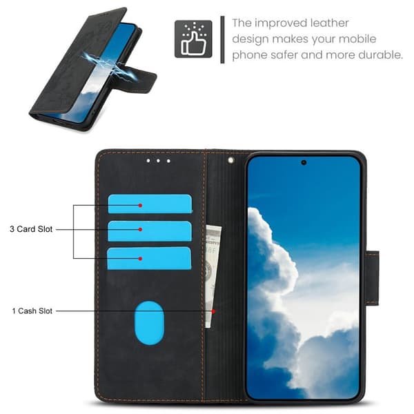 Plånboksfodral för Samsung Galaxy S26 Plus Konstläder - Svart