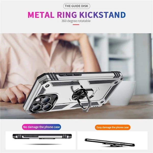 Mobilskal till iPhone 16 Pro med Kickstand - Silver Silver
