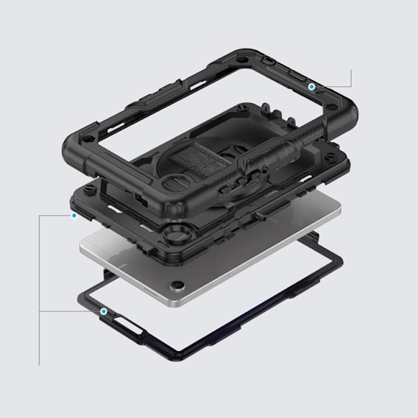 Tech Protect Galaxy Tab A9 Fodral Canvas - Svart