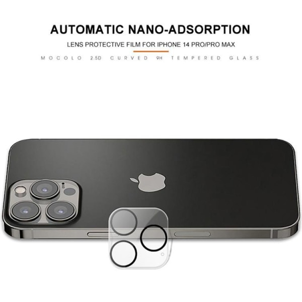 MOCOLO iPhone 14 Pro KameraLinsskydd i Härdat Glas 9H - Clear