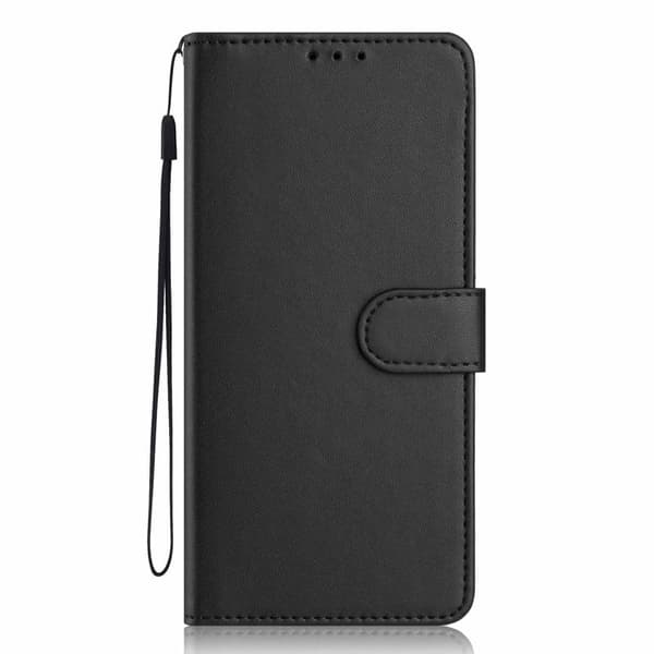 Samsung Galaxy S26 Plus Plånboksfodral Konstläder Rem - Svart