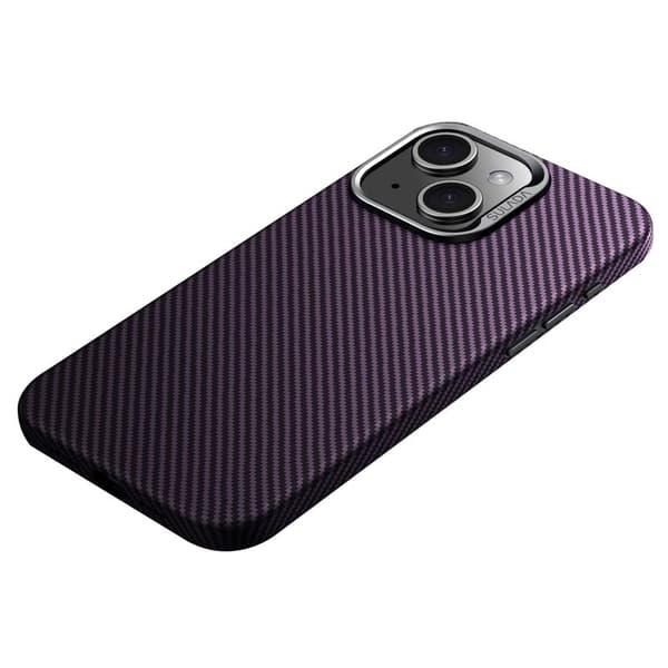 SULADA Mobilskal till iPhone 14 Kolfiber PU+TPU Slim MagSafe - Lila