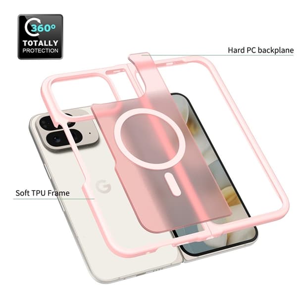 Mobilskal till Google Pixel 10 Pro Fold MagSafe Skin Touch - Rosa Rosa