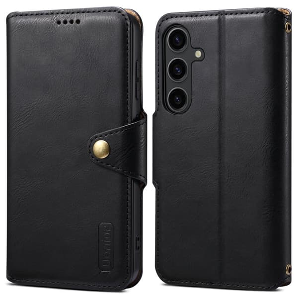 DENIOR Samsung Galaxy S24 Plus Plånboksfodral Konstläder Svart