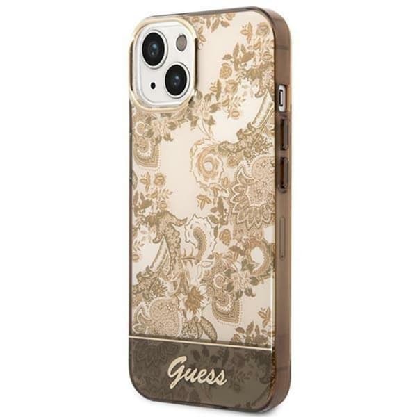 GUESS iPhone 14 Skal Porcelain Collection - Ocher