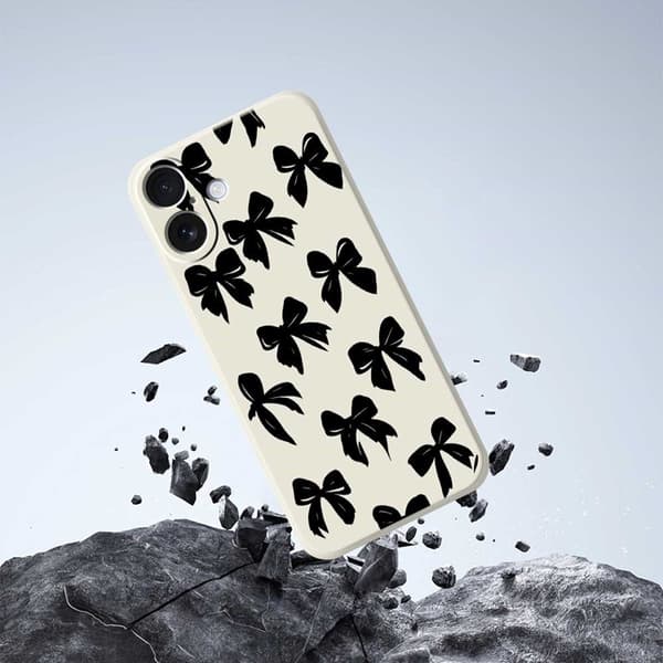 Mobilskal till iPhone 17 Bow Pattern Printing Straight - Svart Svart