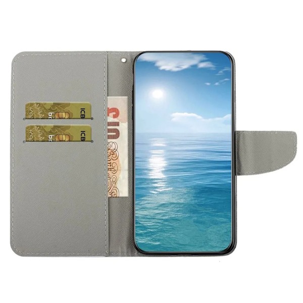 Galaxy A14 5G/4G Plånboksfodral Mönster - Pingvin Svart