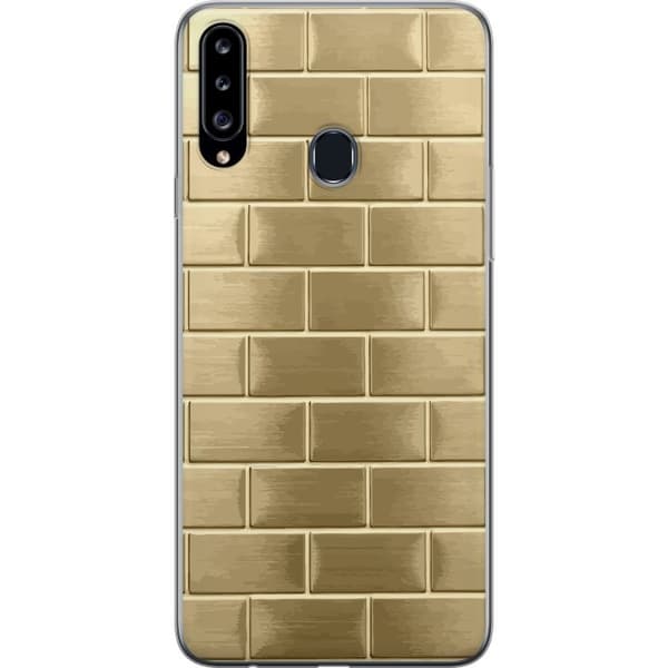 Mobilcover til Samsung Galaxy A20s med Gyldne Mursten